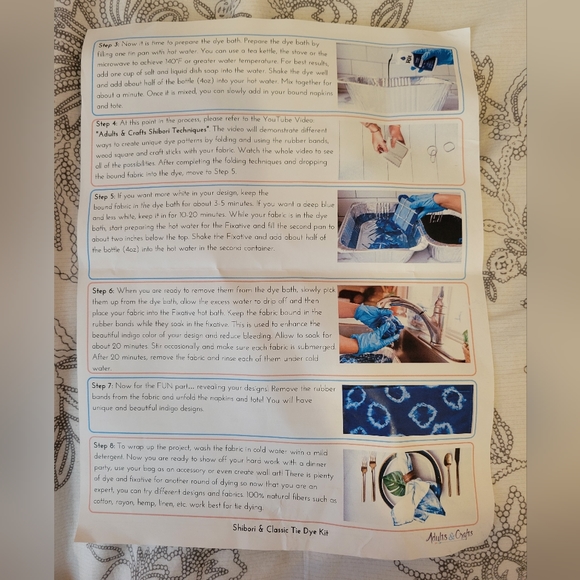 Shibori & Classic Tie Dye Kit from Adults & Crafts - Picture 5 of 9